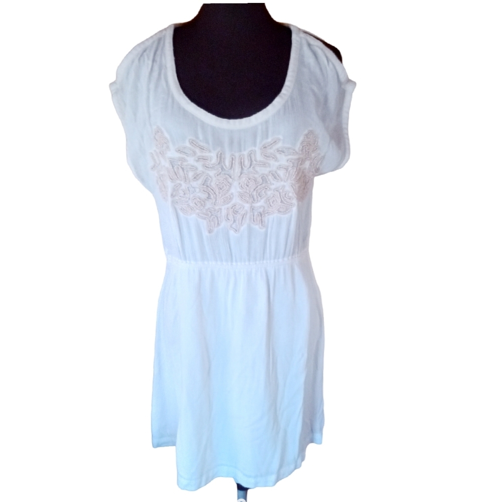 Beaded Gauze Mini Dress 0209